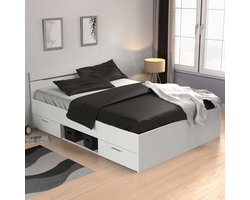 Michigan" bed - 160 x 200 cm - Geborsteld eiken