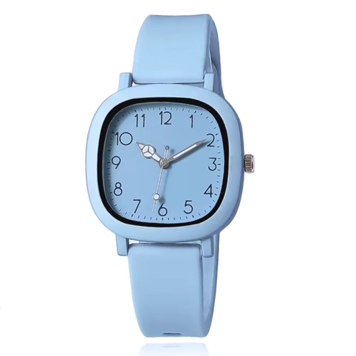 LGT Lichtblauw dameshorloge - pastel look met quartz uurwerk