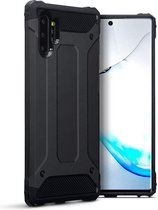 Samsung Galaxy Note 10 Plus Hoesje - Anti Shock Hybrid Armor Case - Zwart