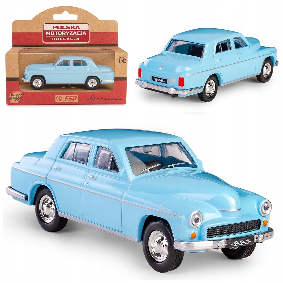 Modelauto Warszawa 223 Schaal 1:43 - Blauw, Collectie PRL