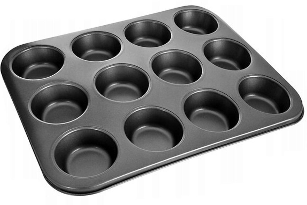 Bakvorm voor Muffins - Antiaanbaklaag - 12 Holtes
