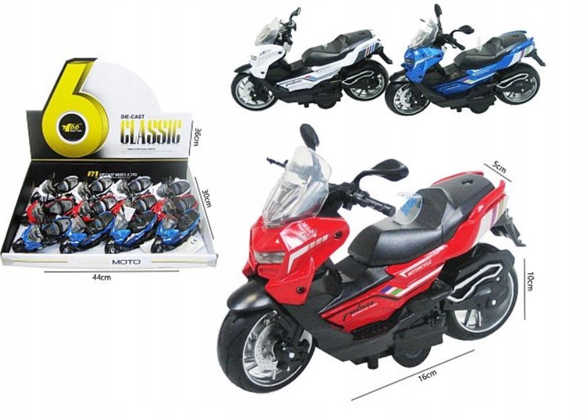 Sportscooter Speelgoed 16cm met Licht en Geluid
