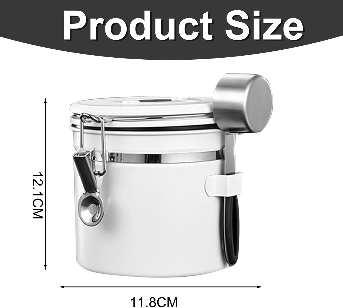 longziming -Luchtdichte Koffieopslagpot met Deksel – Glazen Voorraaddoos voor Koffiebonen, Thee en Snacks – Stijlvolle Bewaardoos voor in de Keuken, Gemakkelijk te Reinigen, Aromabehoudend Design — cadeau in Wonen & Interieur - foto 4