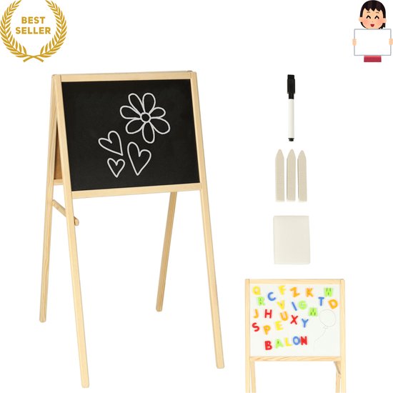 Kindertafel van hout, mini roze dubbelzijdige art easel whiteboard en tafel kinderschildersezel Kindertafel van hout, mini roze dubbelzijdige art easel whiteboard en tafel kinderschildersezel