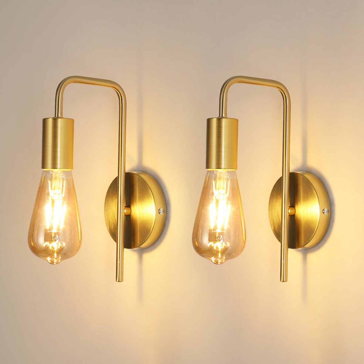 Haobosic U-vormige Verguld - Wandlamp - Goud - 25 cm - 2-pack