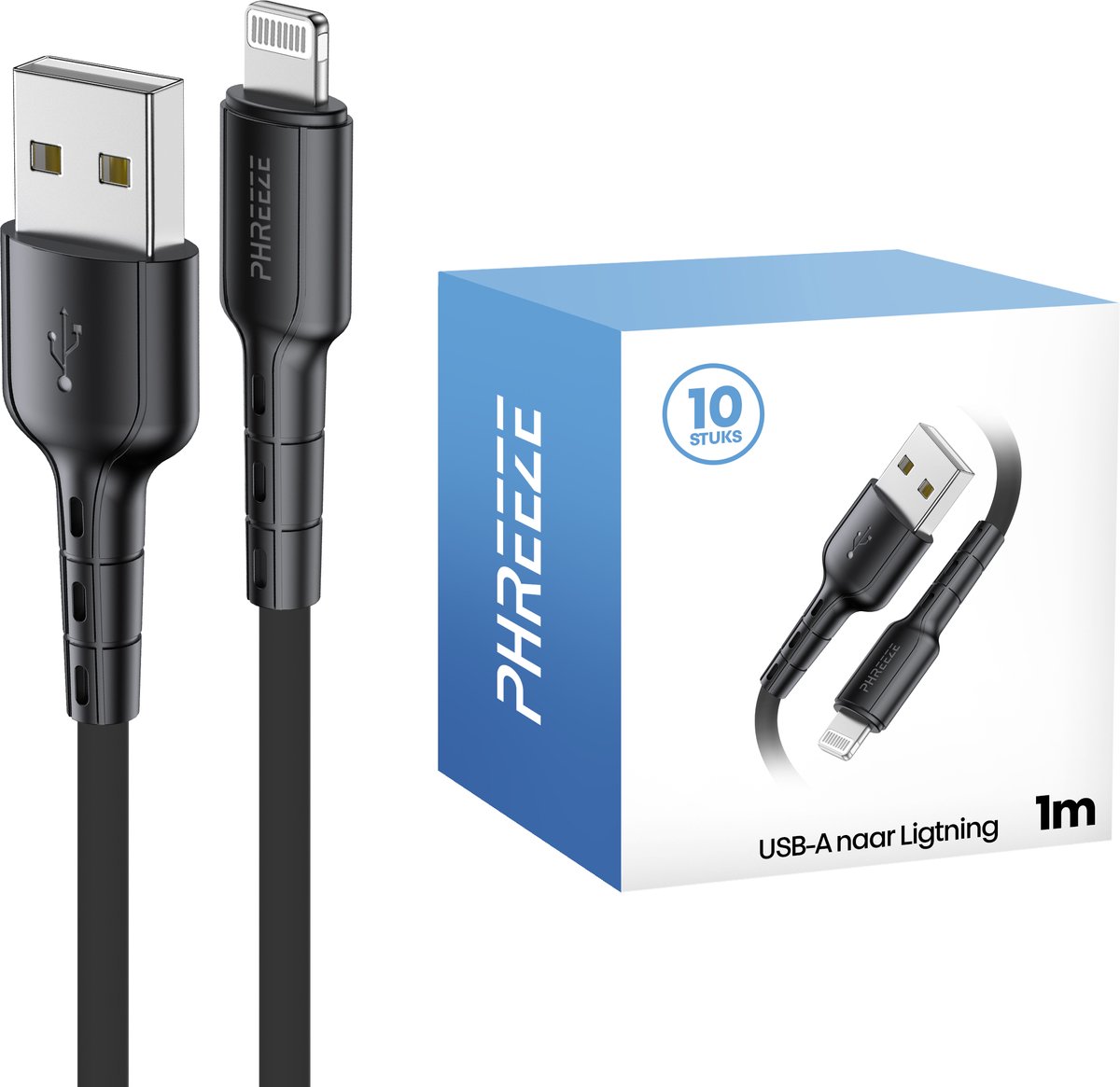 Grootverpakking geschikt voor iPhone kabel 1 meter - Usb oplaadkabel