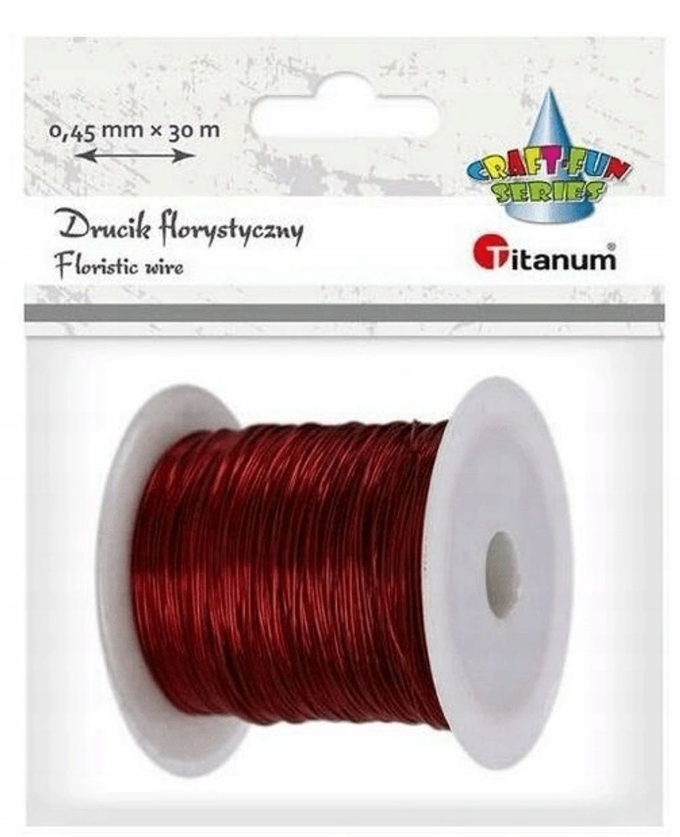 Decoratieve Floristiek Draad 0,45mm x 30m - Rood
