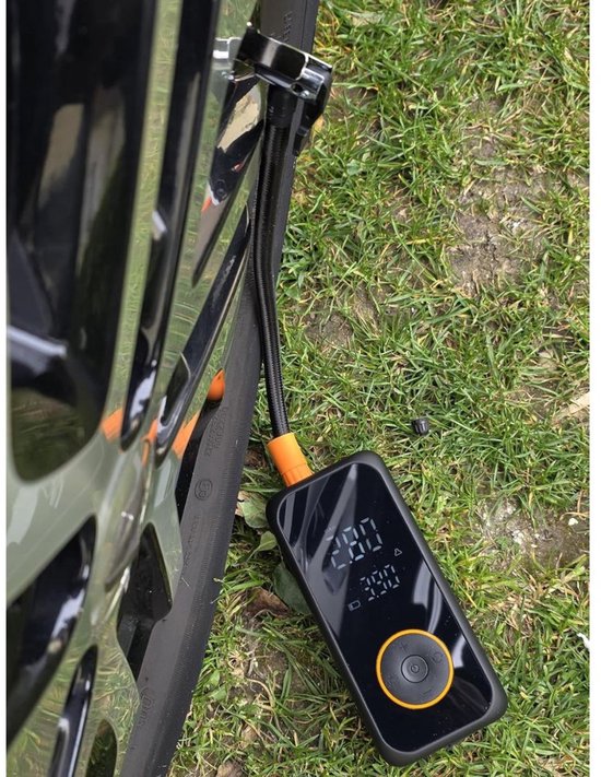 DailySupplies® Elektrische Fietspomp - Luchtcompressor - Bandenpomp - inclusief Opzetstukken - Zwart — afbeelding 3