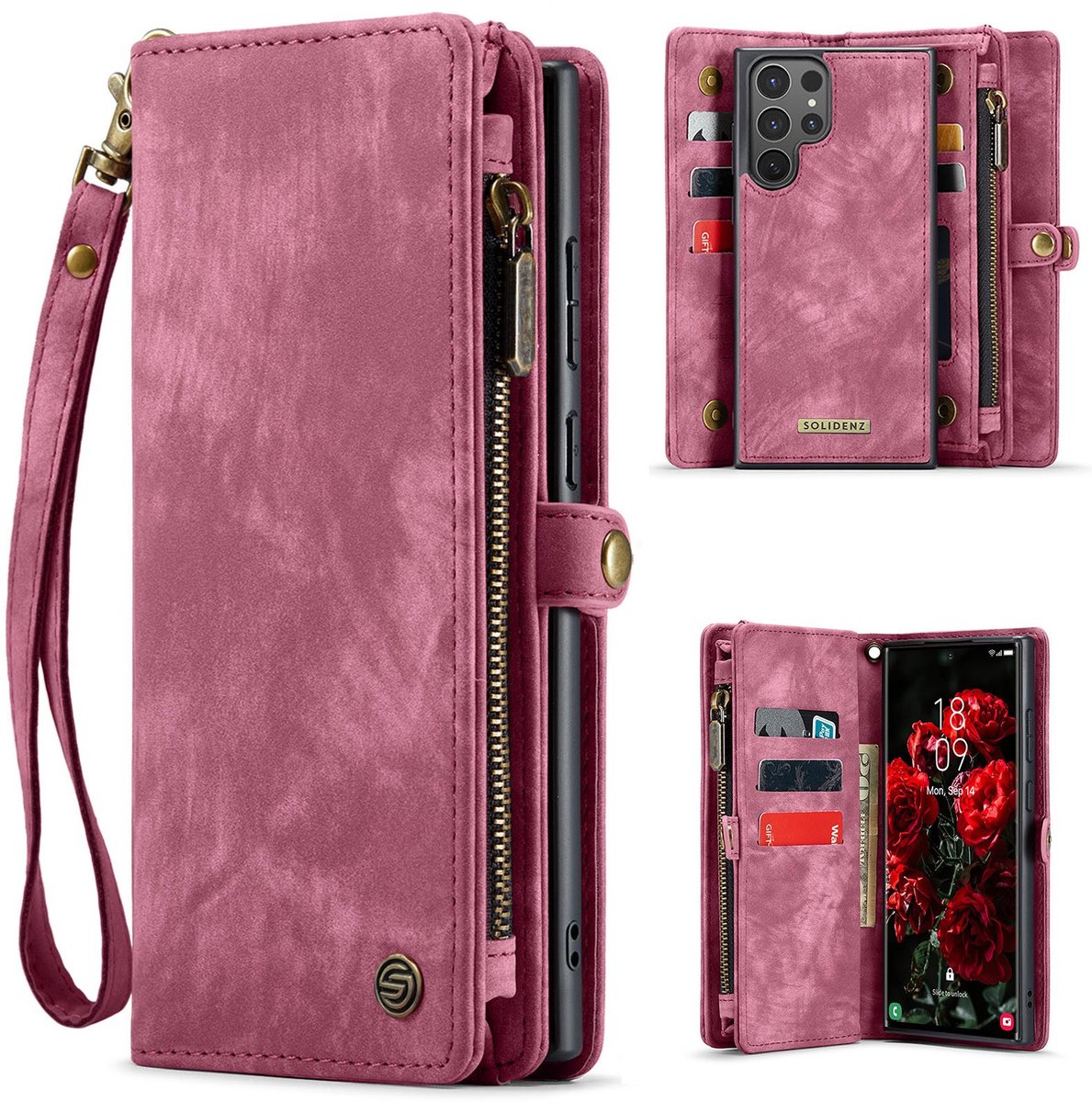 Hoesje - Geschikt voor Samsung Galaxy S25 Ultra - Urban Wallet - Rood