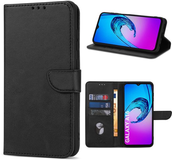 Étui Solidenz Samsung Galaxy A16 - Étui téléphone A16 avec porte-cartes - Noir
