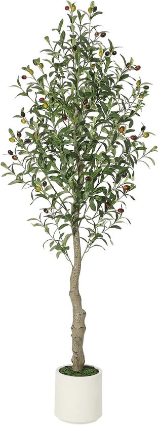 Olijfboom artificiel 210 cm | Plante artificielle d' Olijfboom| Plantes artificielles pour l'intérieur | Arbre artificiel méditerranéen