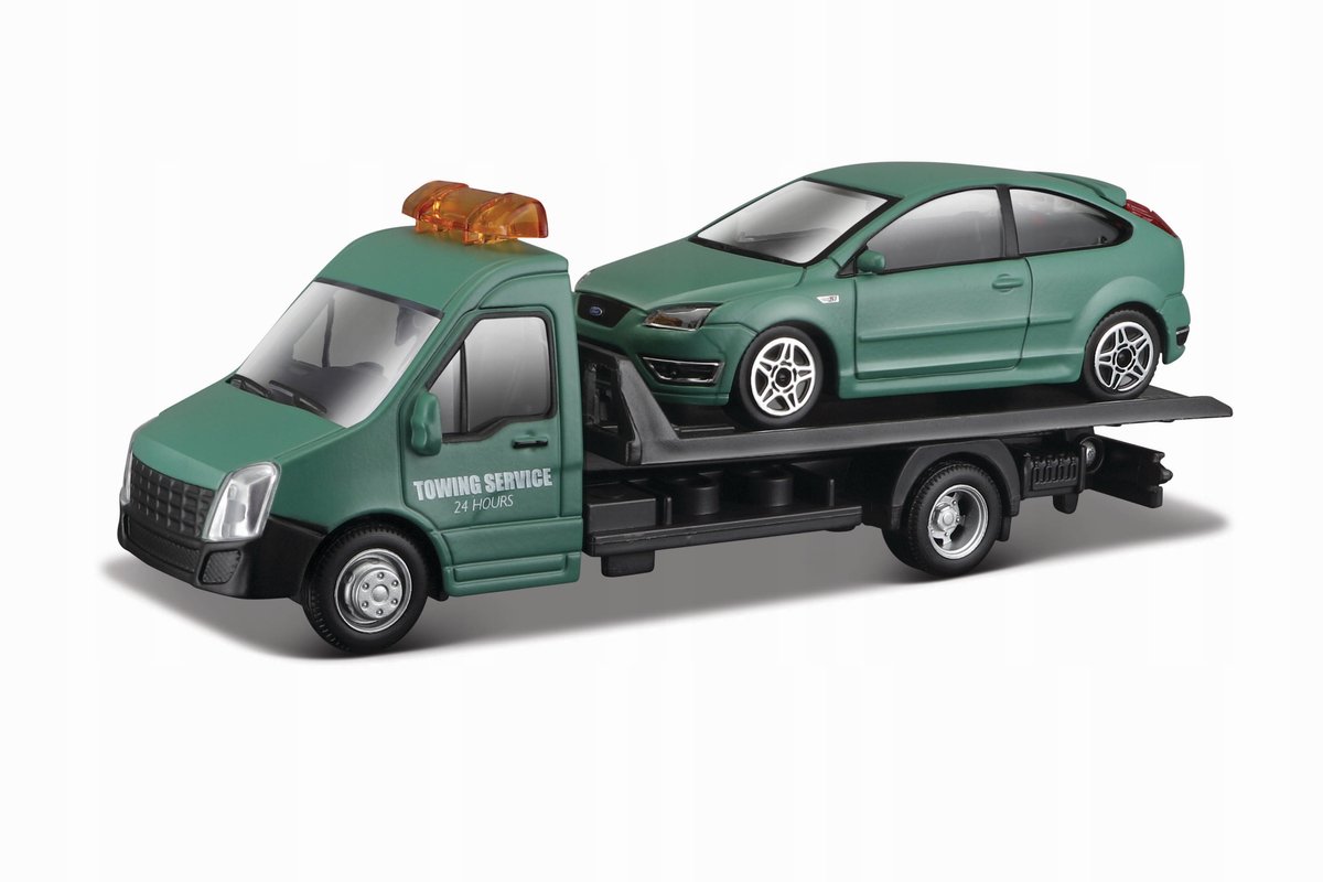 Autotransporter met Ford Focus Bburago 1:43