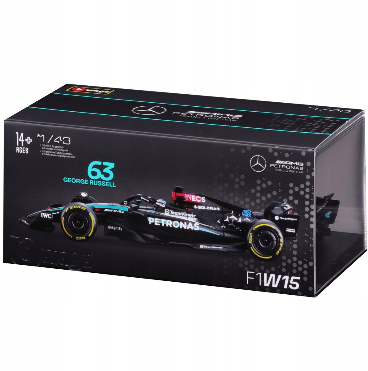 Bburago F1 Mercedes-AMG W15 2024 George Russell 1:43 Modelauto