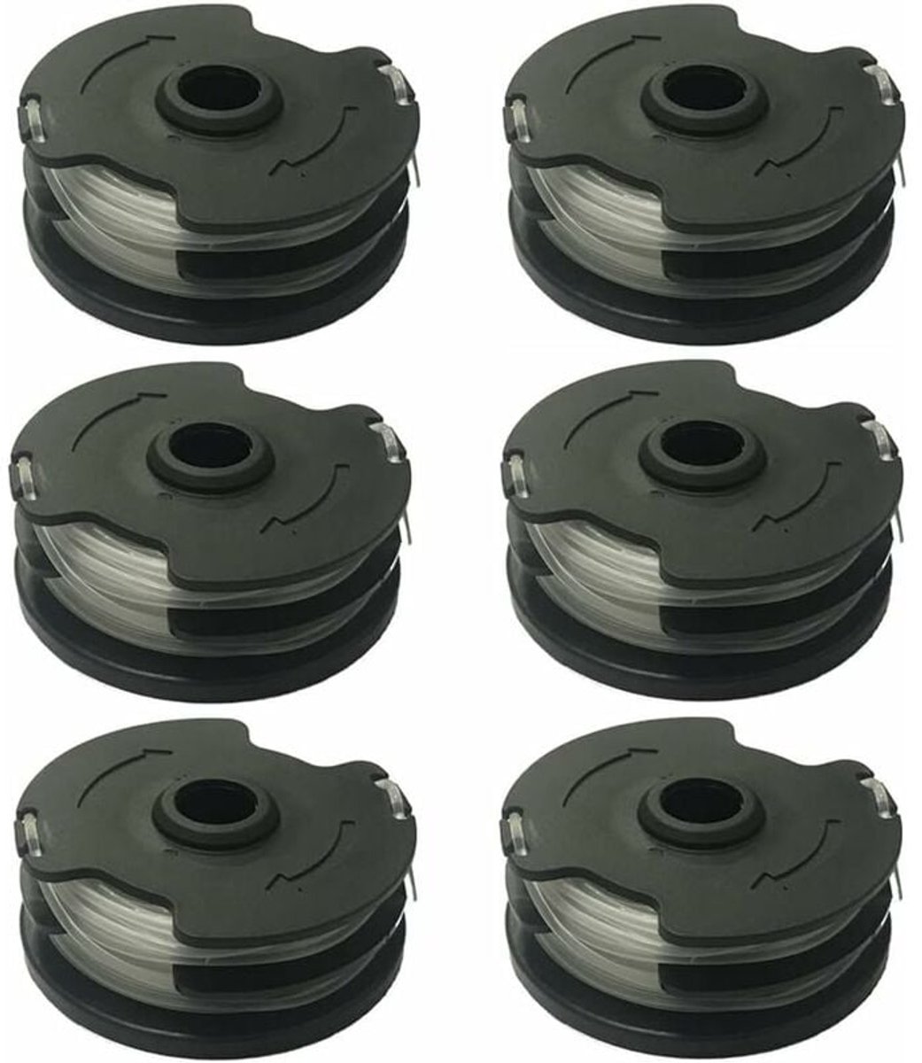 Lijnspoel voor Parkside PRTA 20-Li A1 / B2 / C3 Vervangende lijnspoelen voor LIDL Parkside accu-bosmaaier PRTA 20-Li A1 / B2 / C3- PRT 300 A1- PRT 550 A1 / A3 (6 stuks)