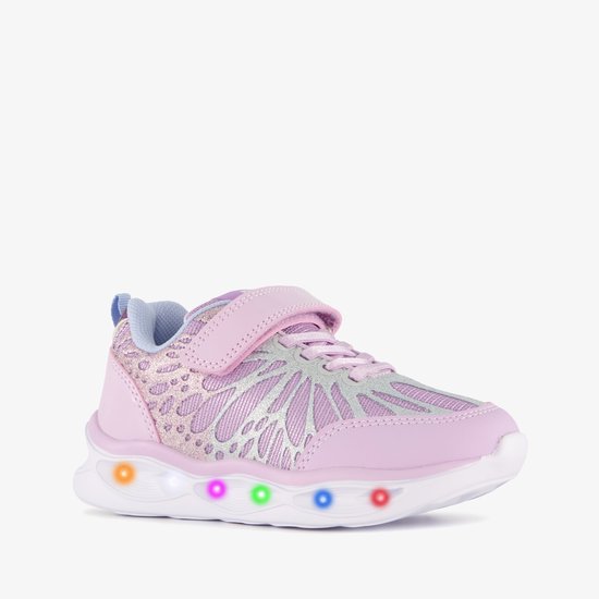 Blue Box meisjes sneakers met lichtjes en glitters paars Maat 27