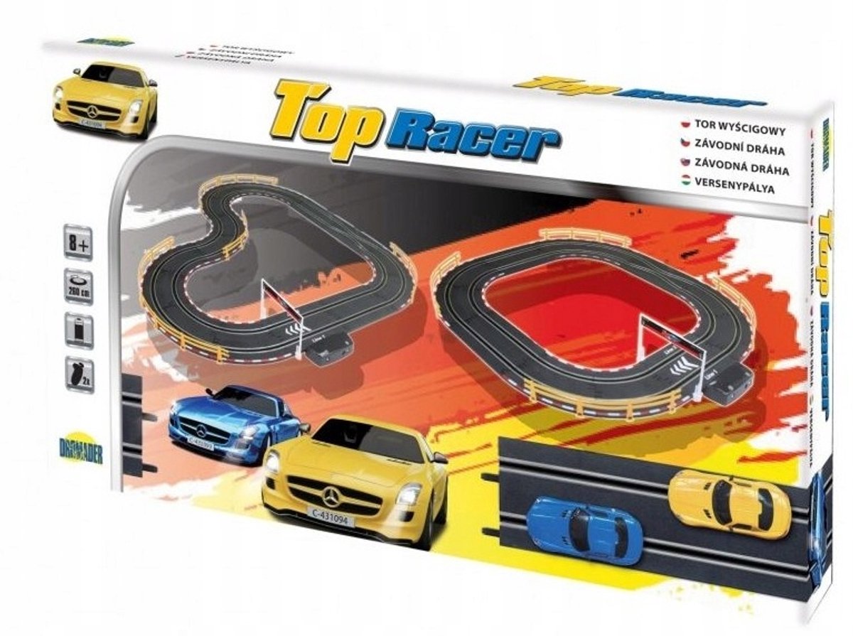 Dromader Top Racer Racebaan 260cm - Raceplezier voor Kinderen