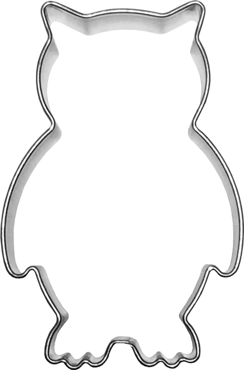Uitsnijder Uil 6,2 cm - Koekjesvorm van Roestvrij Staal