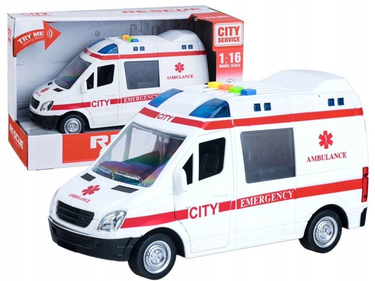 Grote Ambulance Speelgoedauto met Geluid, Licht en Sirene