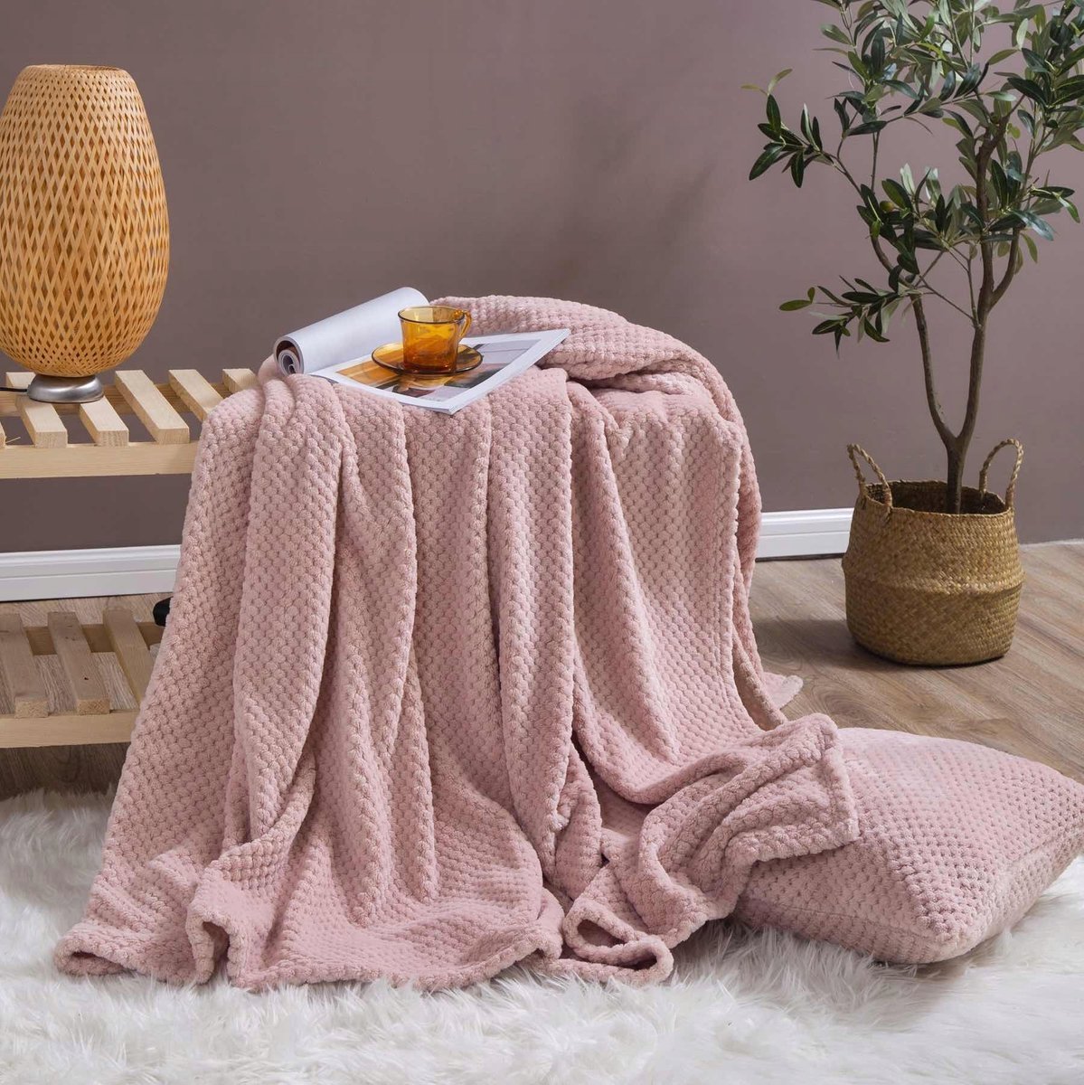 Zachte Microvezel Plaid Monte 75x150 cm - Deken voor Bank & Bed