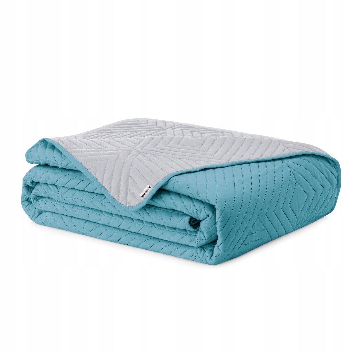 AmeliaHome RESTILO Dubbelzijdige Plaid 220x240cm - Blauw/Grijs - OEKO-TEX