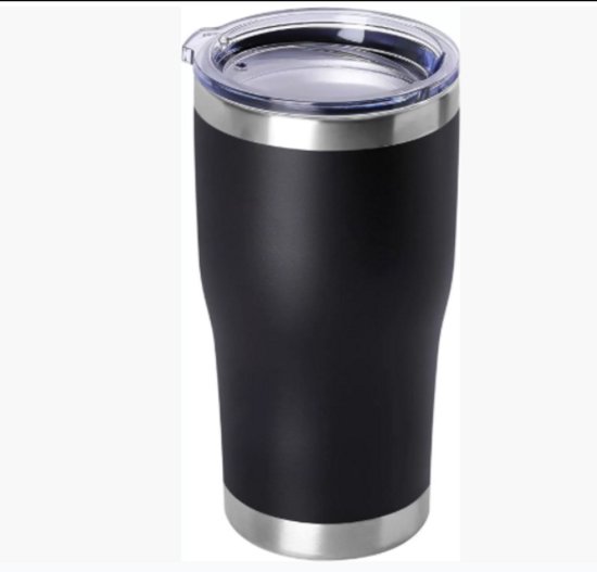 20 oz (ongeveer 591,4 ml) Tumbler, roestvrijstalen beker met deksel, vacuüm geïsoleerd, dubbele wand gepoedercoat, koffiemok, hemelsblauw, 1 verpakking