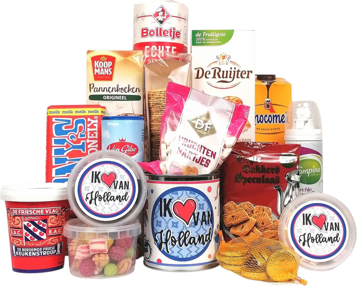 Kerstpakket - Ik hou van Holland - Kerstpakket vol heerlijke Hollandse lekkernijen!!! - pakket M