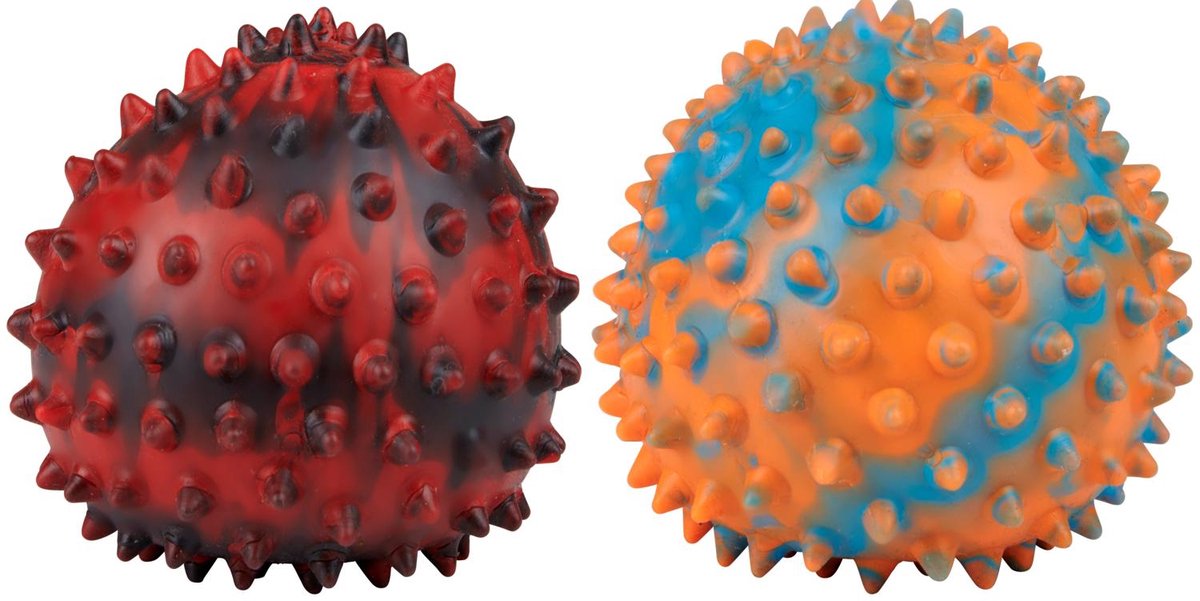 Eddy Toys Spike Ball - 33565 - Stekelbal Knijpbal - Squeezable - Spike Ball met Flexibel Materiaal - Speelbal vanaf 3 Jaar - 1 Willekeurige Kleur