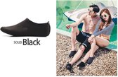 Erg conforatabele en flexibele Waterschoenen voor Dames en Heren Outdoor Strand Zwemmen Aqua Sokken Sneldrogende Blootsvoets Schoenen Surfen Yoga Zwembad - Zwart - maat 38-39