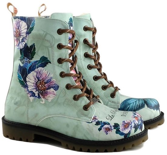 GOBY - Fleurs - Bottes pour femmes - Baskets pour femmes - Bottes femmes - Haute qualité - Fait main - Taille 42