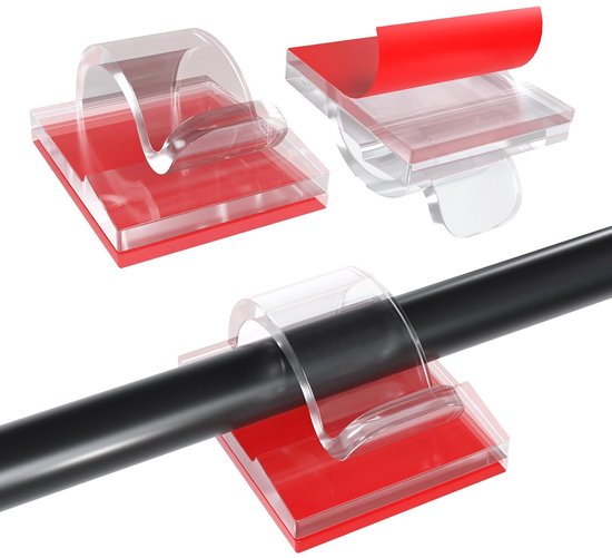 100 Zelfklevende Kabelmanagement Clips, 5.5mm 100 Zelfklevende Kabelmanagement Clips, 5.5mm