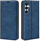 MobyDefend Hoesje - Geschikt voor Samsung Galaxy A17 / A18 - Luxe Wallet Bookcase (Magnetische Sluiting) - Blauw