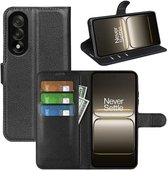 MobyDefend Hoesje - Geschikt voor OnePlus Nord 5 - Kunstleren Wallet Book Case (Sluiting Voorkant) - Zwart