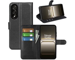 MobyDefend Hoesje - Geschikt voor OnePlus Nord 5 - Kunstleren Wallet Book Case (Sluiting Voorkant) - Zwart