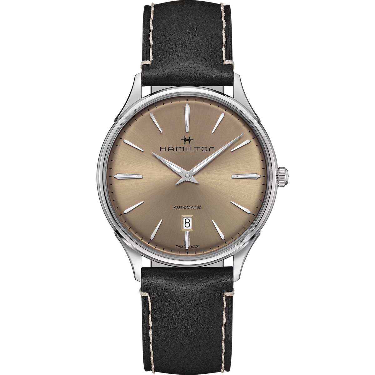 Hamilton Jazzmaster H38525721 Horloge - Leer - Zwart - Ø 40 mm