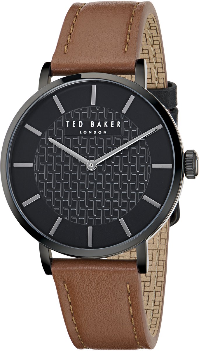 Ted Baker Staciie Gents Quartz Analoog Horloge Bruin En Zwart Kast: 100% Roestvrij Staal | Armband: 100% Leer 38 mm BKPSGF503W0, BKPSGF504W0