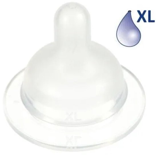 Difrax Flessenspeen Wide Papspeen XL - 2 x 2 stuks - Voordeelverpakking van Difrax — afbeelding 2