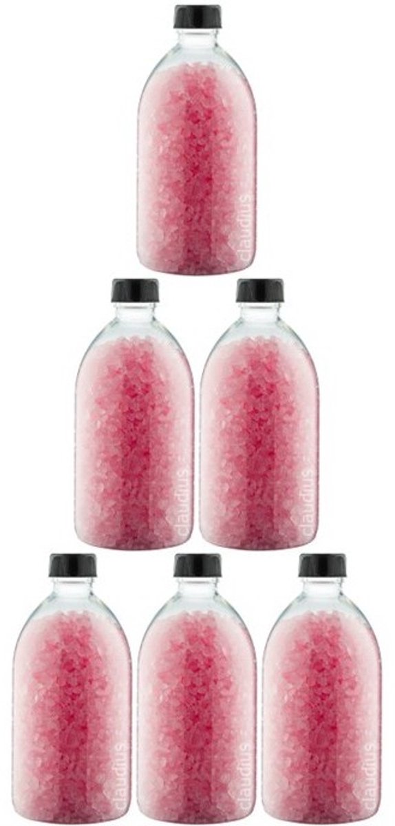 Claudius Badzout Rozen - 600 gram - Fles met zwarte dop - set van 6 stuks