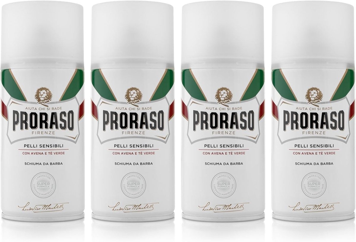 Proraso Schiuma da Barba Pelli Sensibili, 4 x 300ml