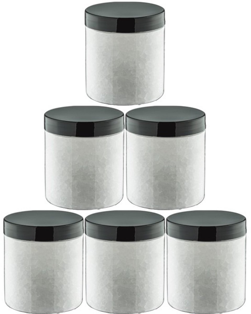 Claudius Badzout No Scent No Colour - 300 gram - Pot met zwarte deksel - set van 6 stuks
