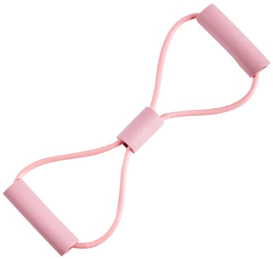 Foto: Lijn 8 sport rubber weerstandsband weerstandsborstband elastische elastiekjes fitnessbuis yoga sport dilator roze 