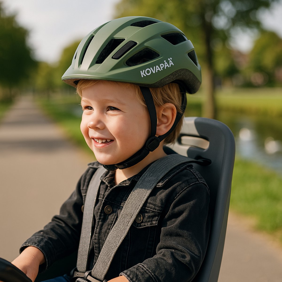 Køvapää® Lappi - Fietshelm Baby - Vanaf 9 Maanden - Maat 44-48 cm - XXS- Helm Baby - Groen – foto 6