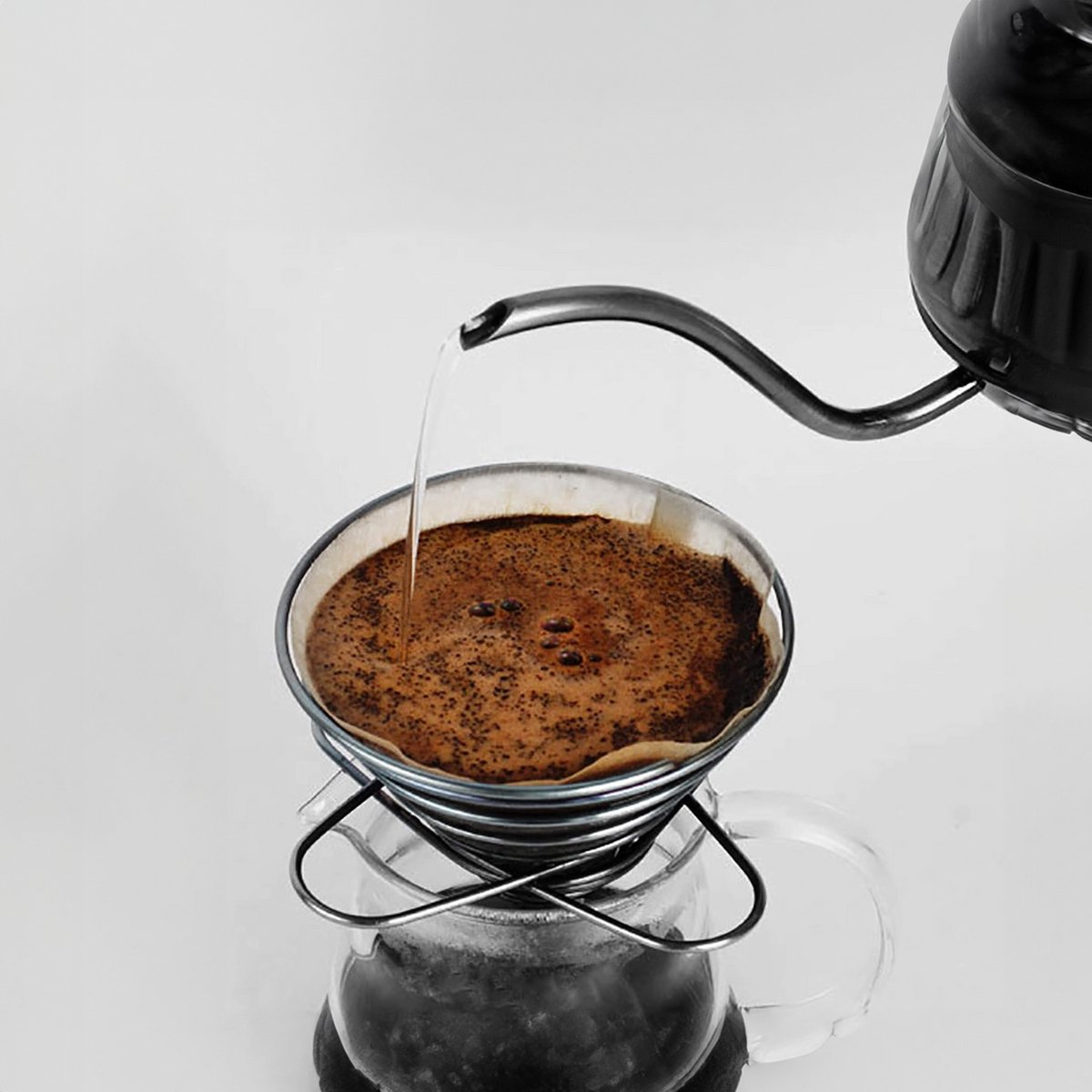 Opvouwbare Koffiefilter houder van RVS 13 cm – Herbruikbare Handfilter – Inklapbare Koffiedripper – Geschikt voor 1–4 Kopjes – Voor Koffiezetten op Reis, op de Camping — cadeau in Kookcadeaus - foto 6
