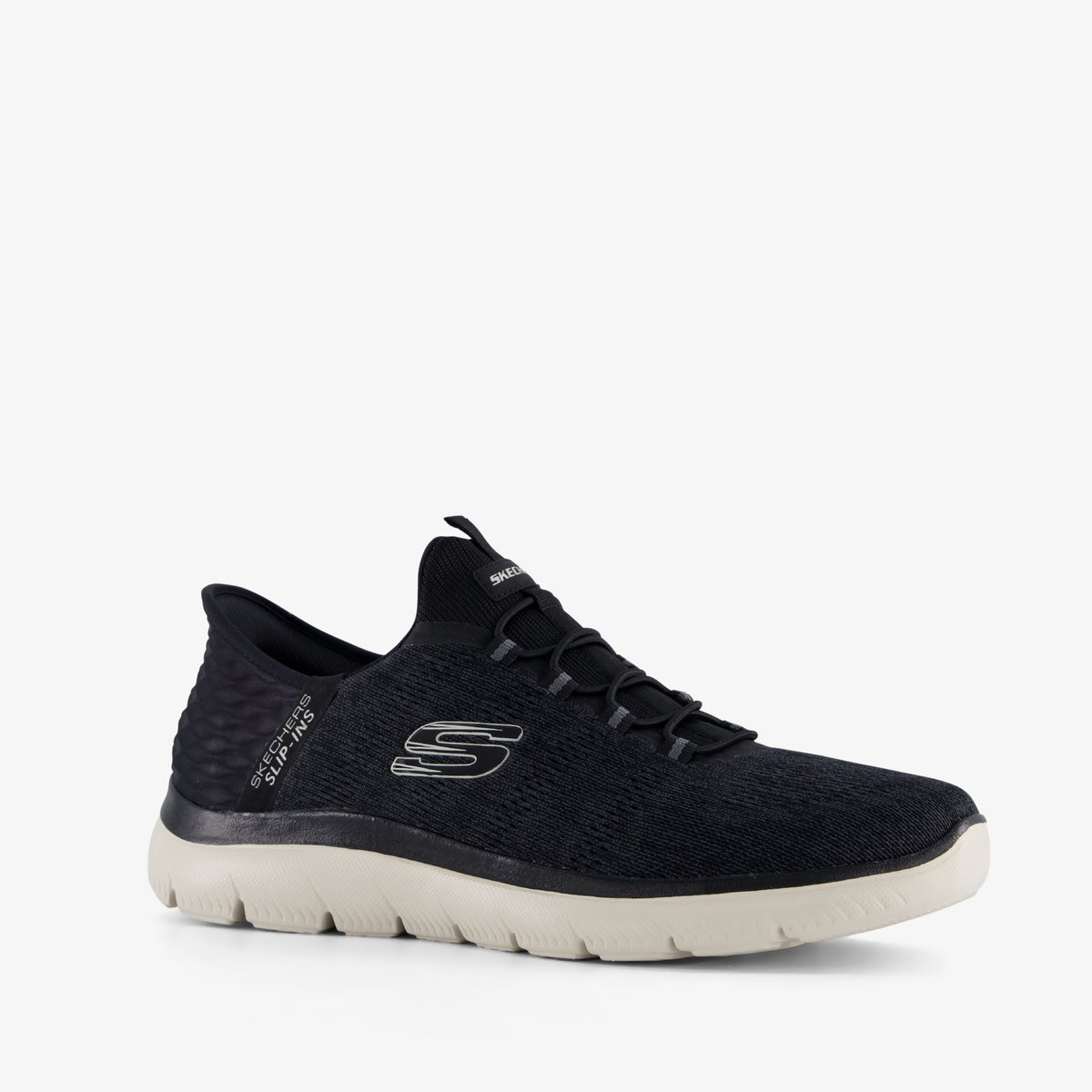 Skechers Slip-ins: Summits Key Pace heren sneakers zwart wit - Maat 44 - Extra comfort - Memory Foam