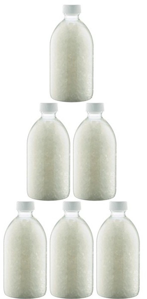 Claudius Badzout Relaxing Moment - 600 gram - Fles met witte dop - Set van 6 stuks