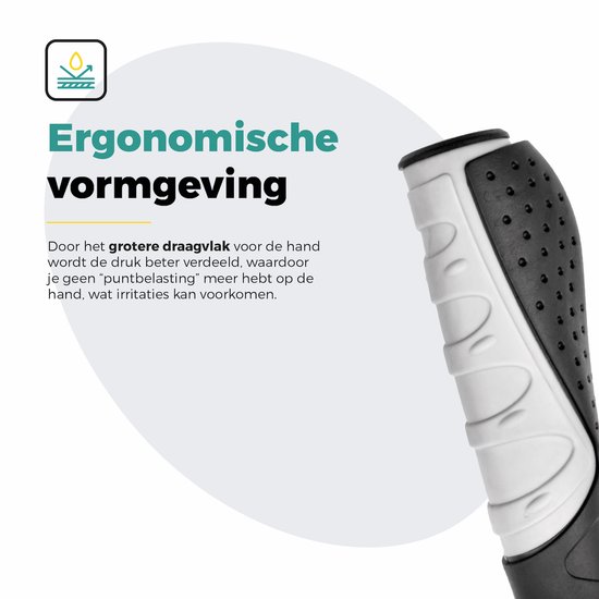 Gedetailleerd zicht op de geribbelde ergonomische grip van een fietshandvat.