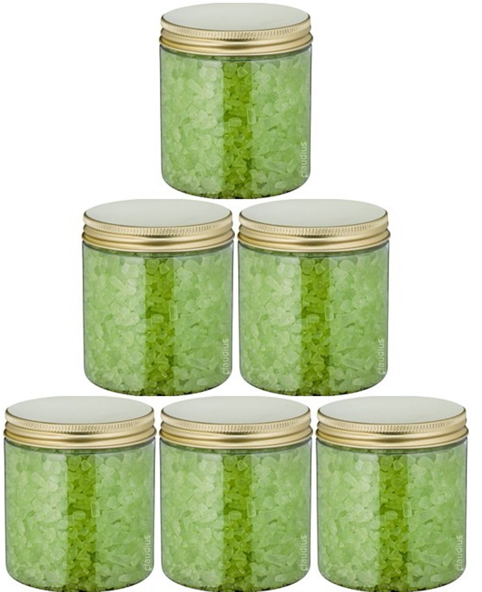 Claudius Badzout Eucalyptus - 300 gram - Pot met gouden deksel - set van 6 stuks