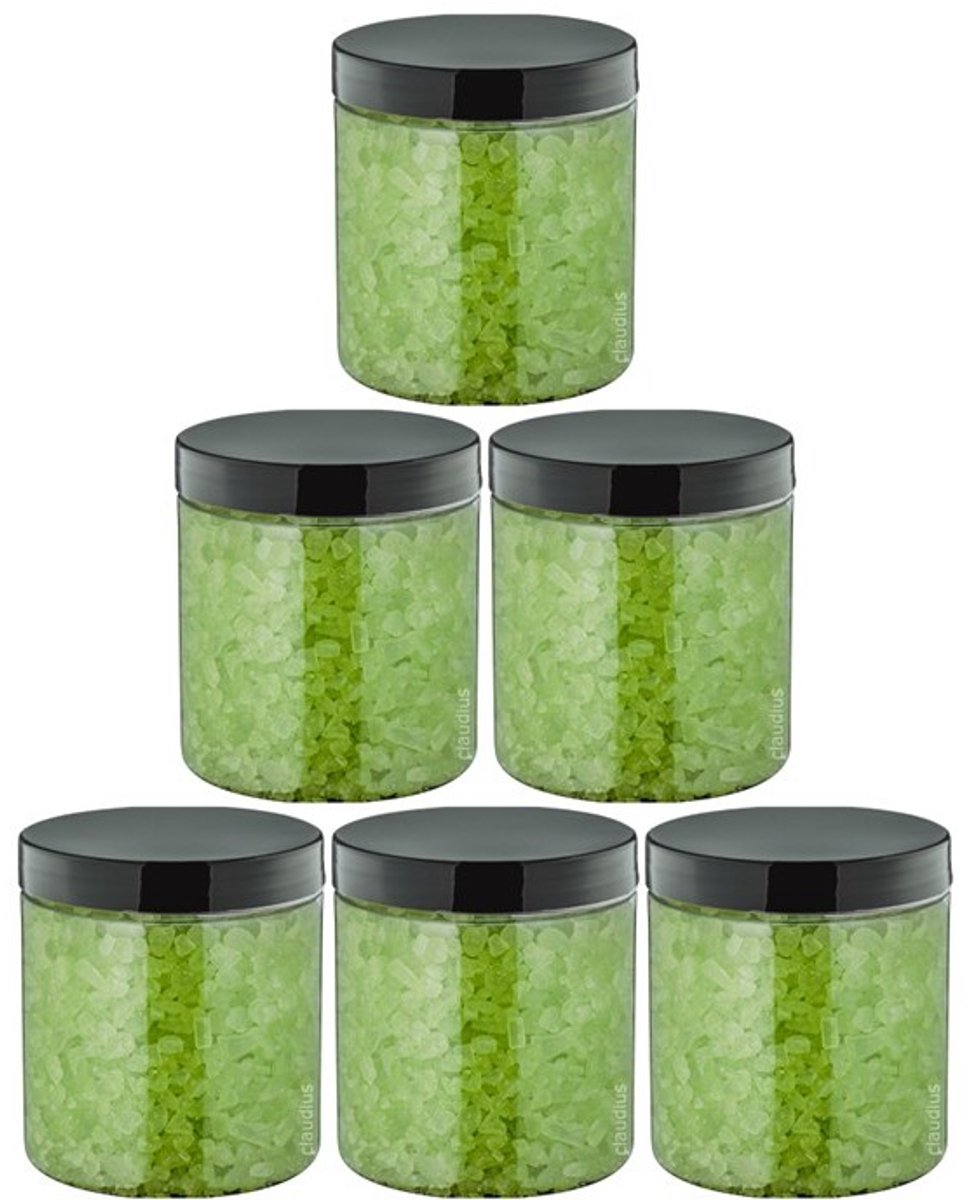 Claudius Badzout Eucalyptus - 300 gram - Pot met zwarte deksel - set van 6 stuks