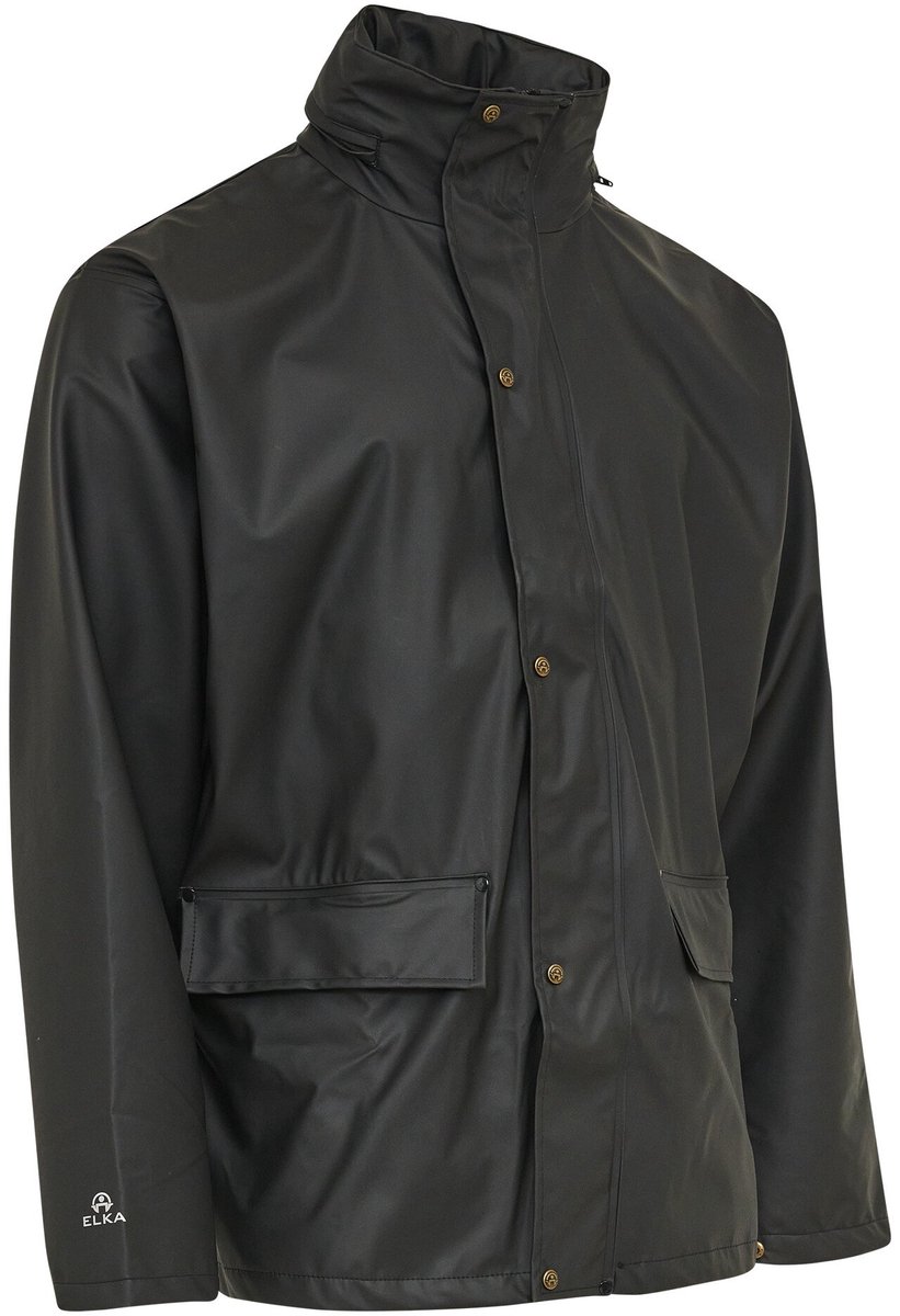Elka Dry Zone PU Rain Jacket 026300 Zwart