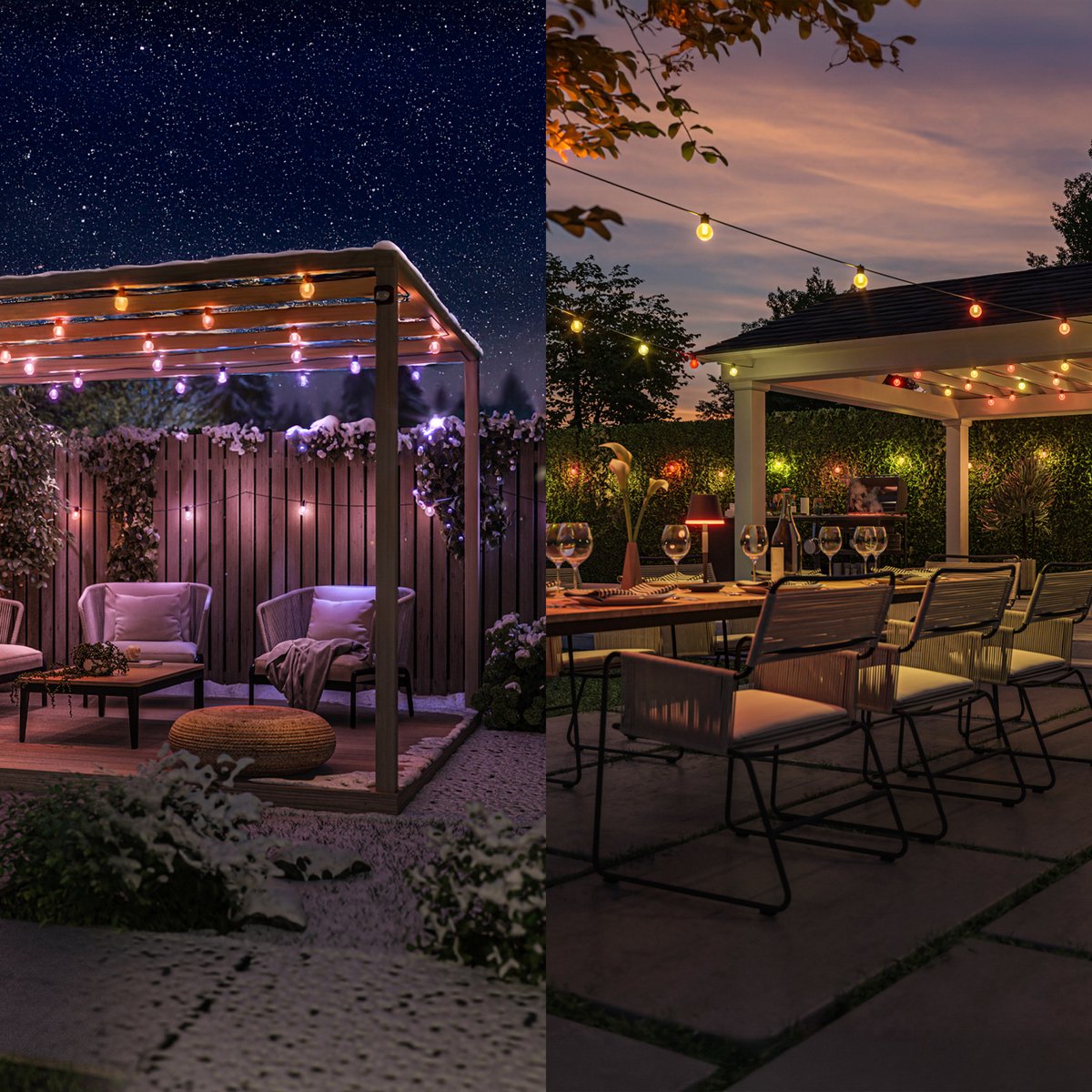Philips Hue Festavia outdoor lichtsnoer met globe-lampen - 21 meter