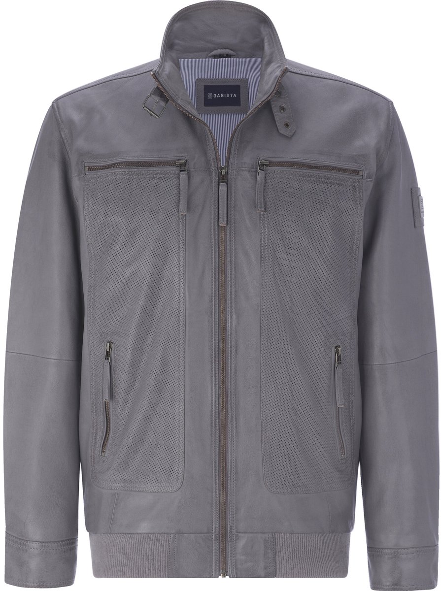 Babista herren Leren Jack - 62 - grijs - Plus Size
